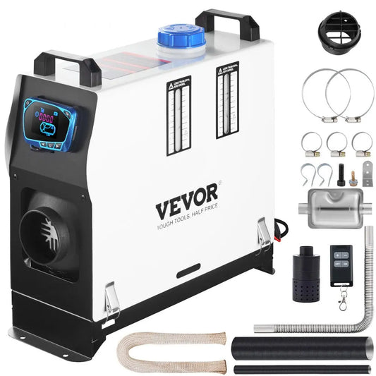 Încălzitor diesel portabil 8KW Vevor cu telecomandă alb